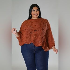 Giti Tangerine Linnea Knit Poncho